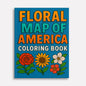 Floral Map of America – Coloring Pages – 48 State Flower Designs Across the U.S. – For Adults