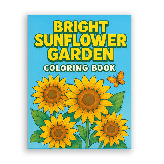 Bright Sunflower Garden Coloring Pages – 48 Cheerful Designs for Adults