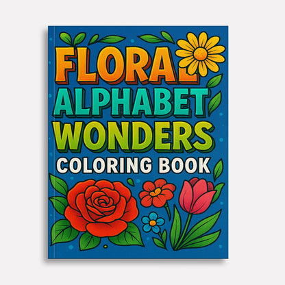 Floral Alphabet Wonders – Coloring Pages – 48 Botanical Letters – For Kids And adults
