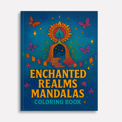 Enchanted Realms Mandalas Coloring Pages – 48 Fantasy Designs of Sacred Nature - For Adults