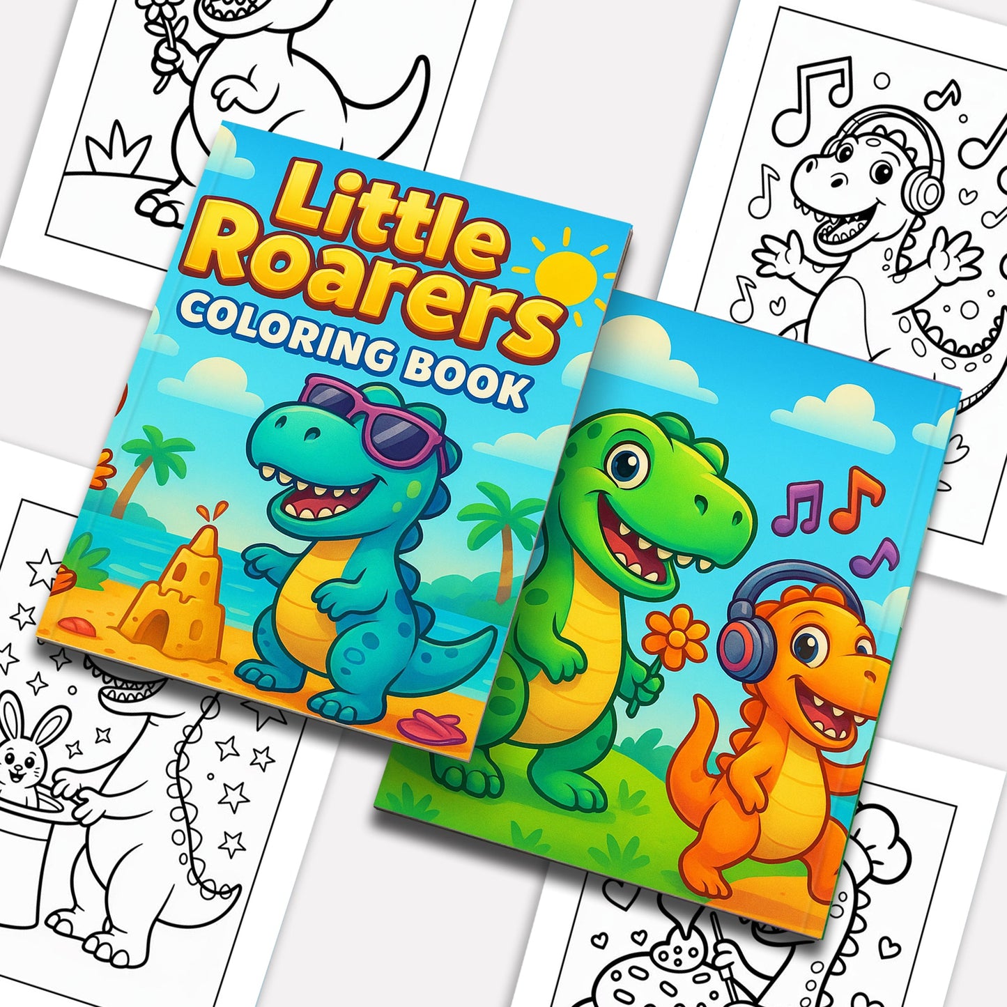 Little Roarers Coloring Pages – 48 Adorable Dinosaurs with Big Attitude – For Kids