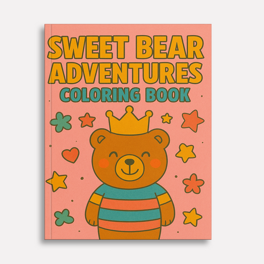 Sweet Bear Adventures – Animal Coloring Pages – 48 Pages – Playful, Gentle, Woodland Fun – For Kids