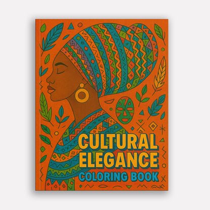 Cultural Elegance Coloring Pages – 48 Pages – Intricate Patterns, Regal Women, Global Style – For Adults