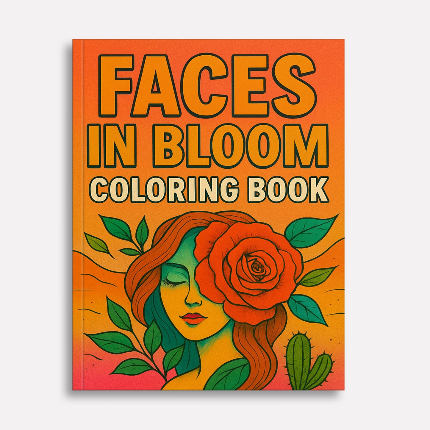 Faces in Bloom – Coloring Pages – 48 Surreal Floral Portraits – For Kids And Adults