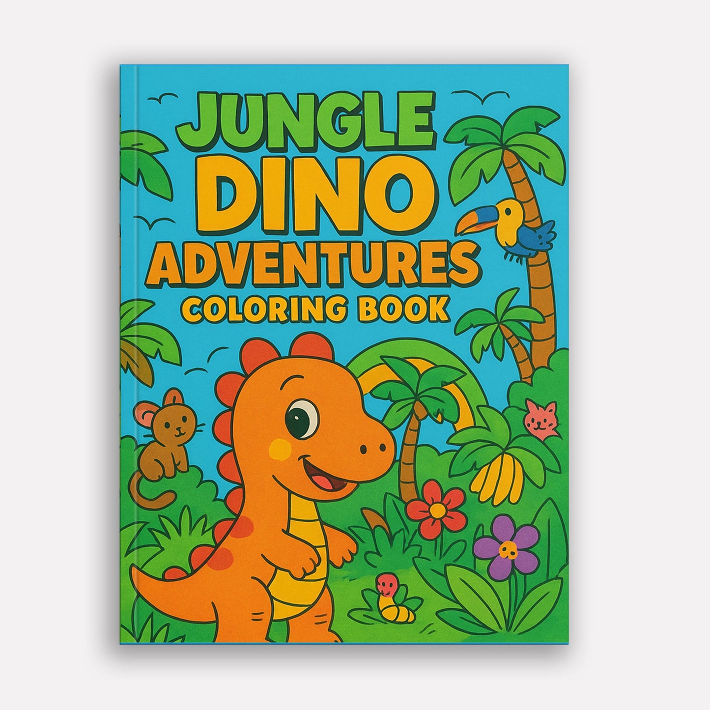 Jungle Dino Adventures Coloring Pages – 48 Pages – Fun, Wild, Prehistoric Jungle Scenes – For Kids