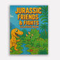 Jurassic Friends & Fights Coloring Pages for Kids – 48 Dino Adventures