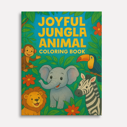 Joyful Jungle Animals Coloring Pages for Kids – 48 Fun & Easy Designs