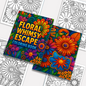 Floral Whimsy Escape – Flower Coloring Pages – 48 Pages – Intricate Blooms & Patterns – For Adults