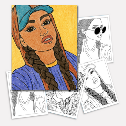 Beautiful Brown Girls Coloring Pages – 48 Elegant Designs for Adults