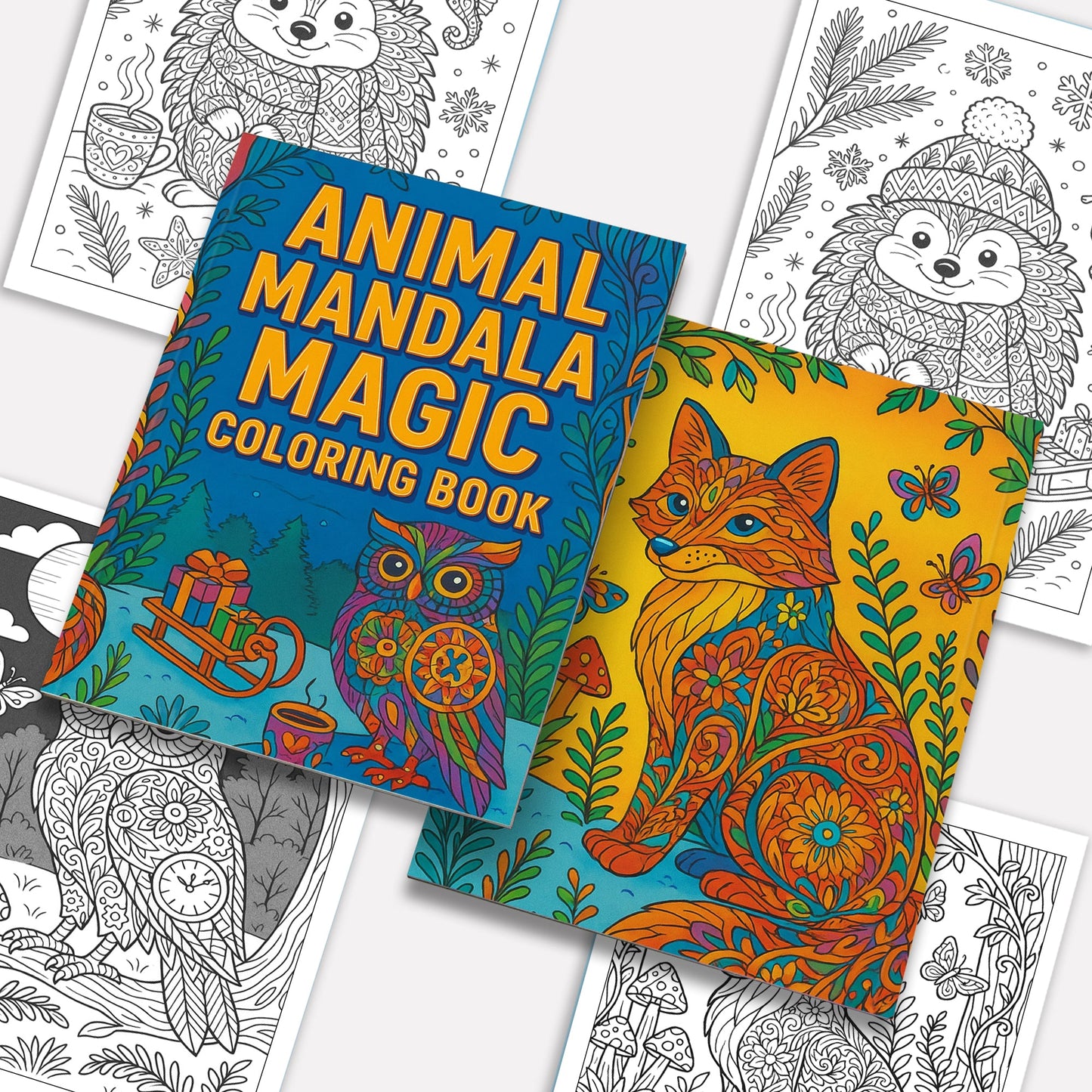 Animal Mandala Magic Coloring Pages – 48 Intricate Creatures for Adults to Color