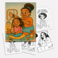 Afro Cuties Self-Care Queens Coloring Pages – 48 Pages – Fun, Beautiful, Black Girl Confidence – For Adults