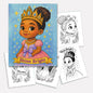 Little Royal Queens Coloring Pages – 48 Pages – Cute, Confident, Black Girl Magic – For Kids