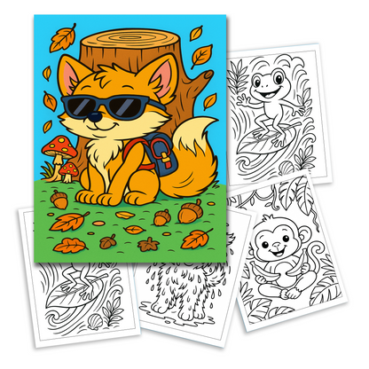 Funny Animal Coloring Pages for Kids – 48 Goofy & Cute Designs