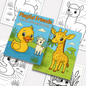 Playful Animal Friends Coloring Pages – 48 Whimsical Designs for Adults