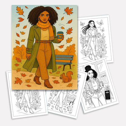 Curly Queen Coloring Pages – 48 Pages – Bold, Empowering, Natural Hair Beauty – For Adults