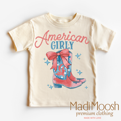 American Girly Shirt - July 4th - America Cowgirl