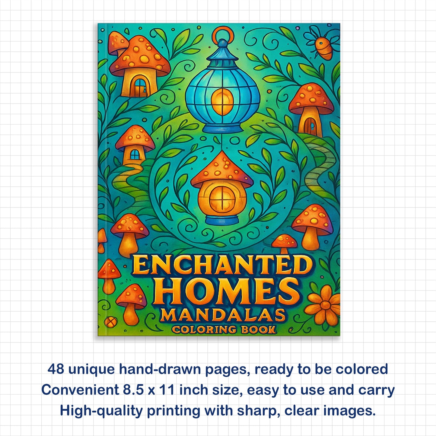 Enchanted Homes Mandalas Coloring Pages – 48 Fantasy Village Designs for Adults