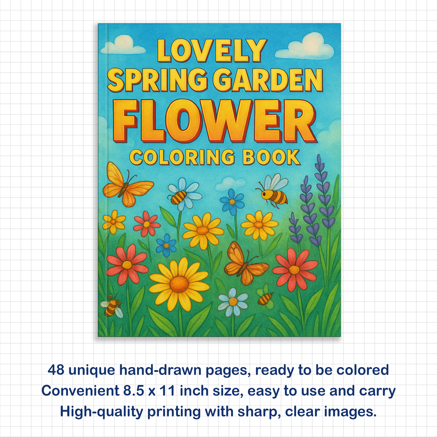 Lovely Spring Garden Flower Coloring Pages – 48 Relaxing Floral Designs for kids