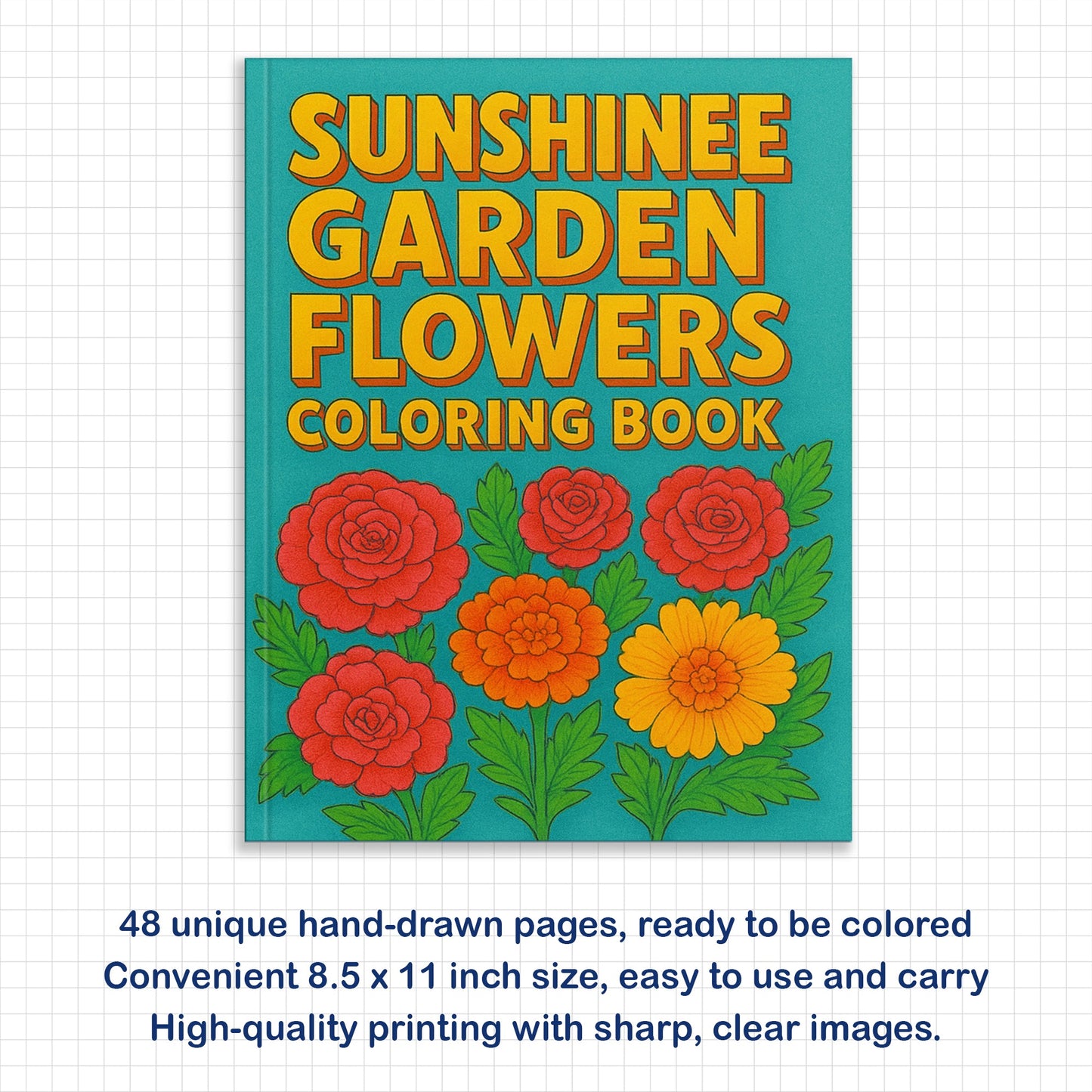 Sunshine Garden Flowers Coloring Pages – 48 Cheerful Floral Designs