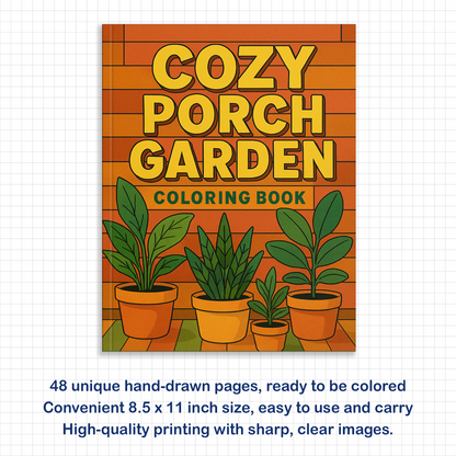 Cozy Porch Garden Coloring Pages for Kids – 48 Fun and Easy Nature Scenes