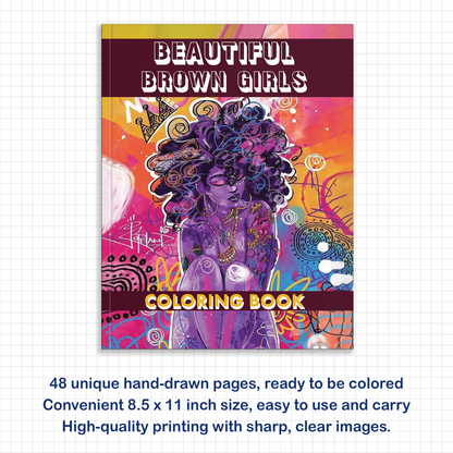 Beautiful Brown Girls Coloring Pages – 48 Elegant Designs for Adults