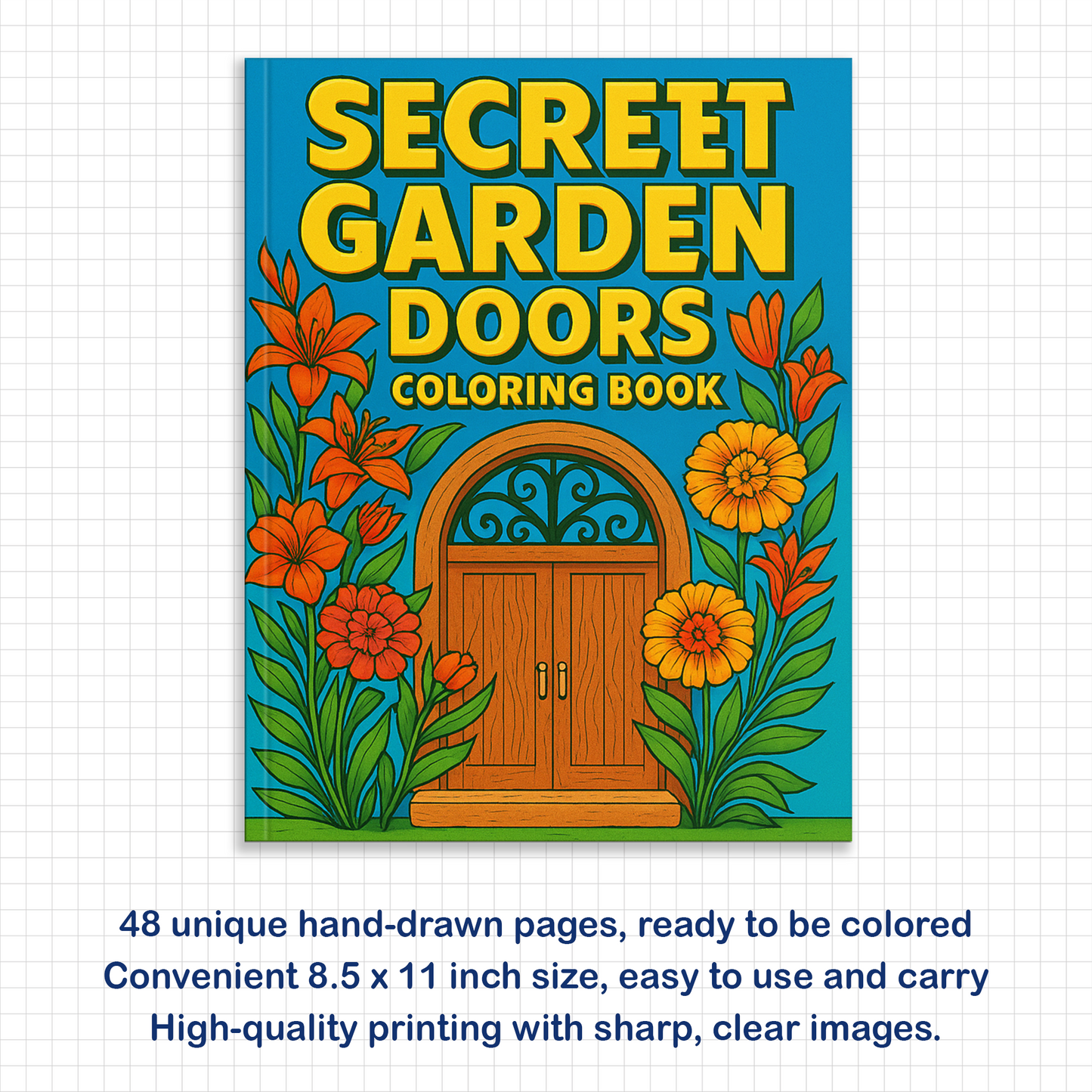 Secret Garden Doors Coloring Pages for Kids – 48 Magical Door Scenes