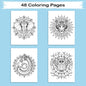 Spirit Animal Mandalas – Mandala Coloring Pages – 48 Pages – Owls, Foxes, Dragons & Sacred Beasts – For Adults