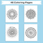 Portal Mandalas – Mandala Coloring Pages – 48 Pages – Spirals, Light Gates, Twisted Space Paths – For Adults