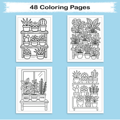 Cozy Porch Garden Coloring Pages for Kids – 48 Fun and Easy Nature Scenes