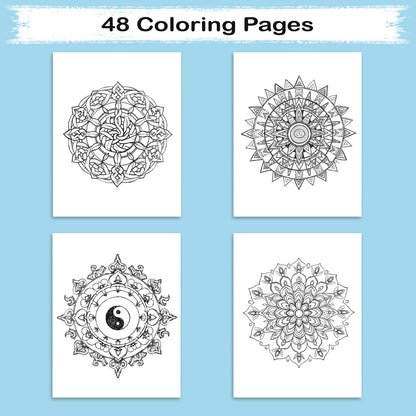 Cultural Mandalas of the World – Mandala Coloring Pages – 48 Pages – Mehndi, Aztec, Celtic & Eastern Patterns – For Adults