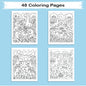 Dinosaurs’ Delightful Day in Nature – Dinosaur Coloring Pages – 48 Pages – Joyful, Outdoor, Prehistoric Scenes – For Kids