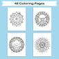 Ocean Mandalas – Mandala Coloring Pages – 48 Pages – Shells, Seahorses, Waves & Underwater Flow – For Adults