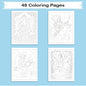 Moonlit Crowns & Magic Dreams Coloring Pages – 48 Fantasy Fairytale Scenes for Kids