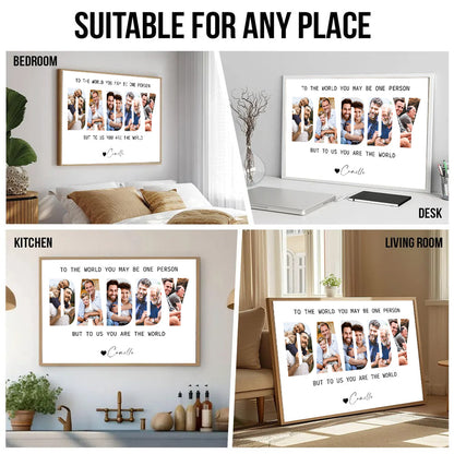 Custom Photo Daddy Photo Collage - Personalized Poster/Canvas - Father's Day Gift For Dad, Daddy