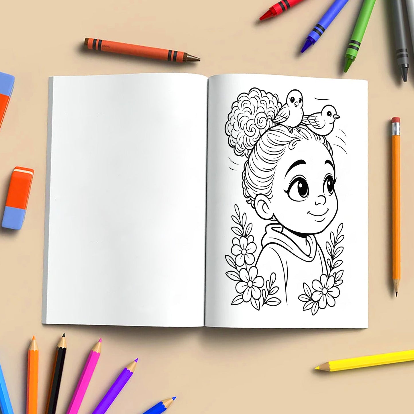 Little Royal Queens Coloring Pages – 48 Pages – Cute, Confident, Black Girl Magic – For Kids