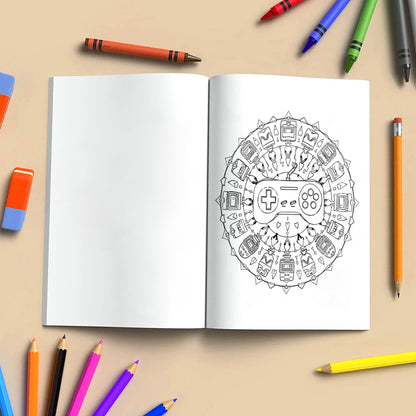 Haunted Mandalas – Mandala Coloring Pages – 48 Pages – Pumpkins, Bats, Skulls & Witchy Symbols – For Adults and Teens