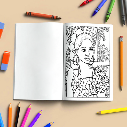 Black and Beautiful Coloring Pages – 48 Empowering Designs for Adults