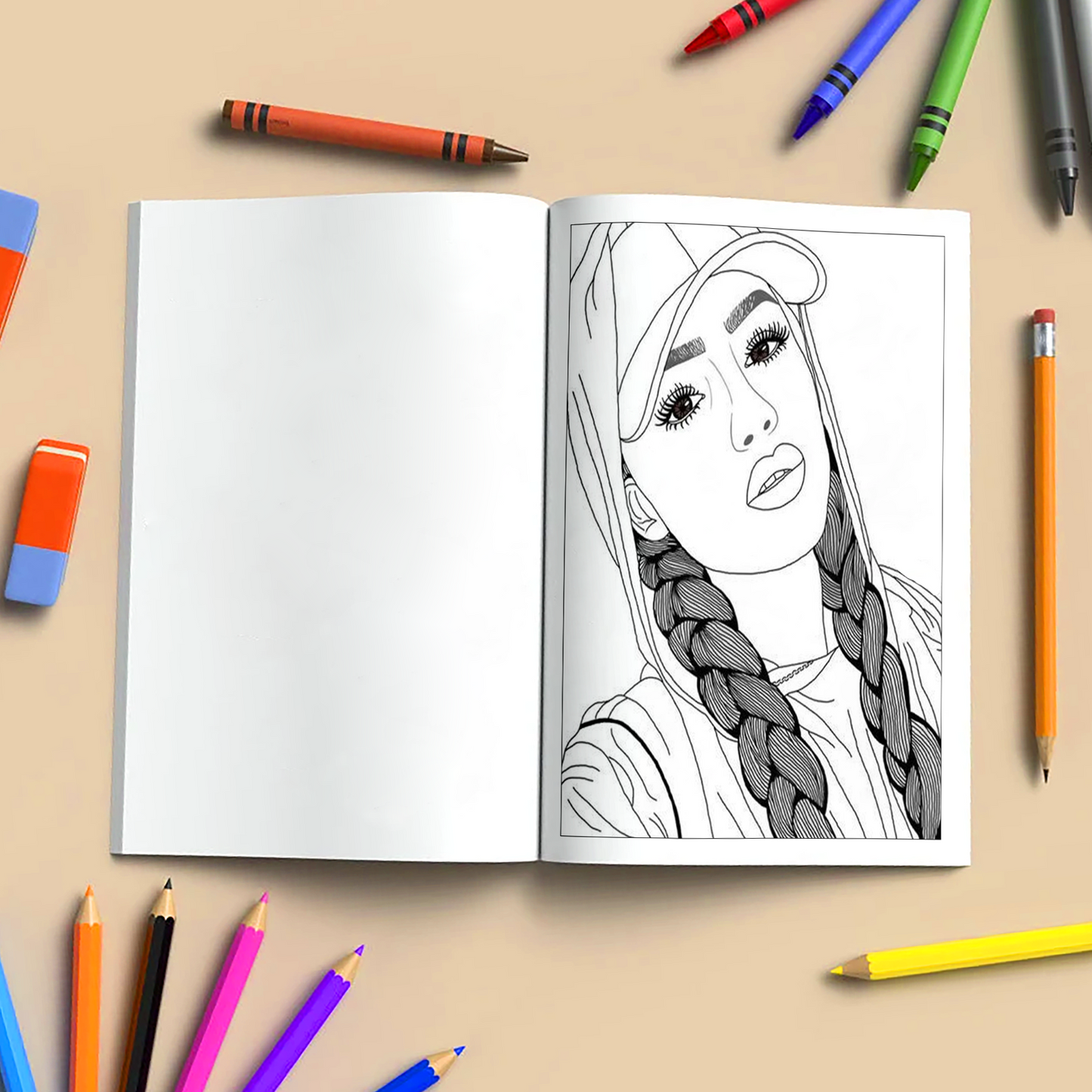 Beautiful Brown Girls Coloring Pages – 48 Elegant Designs for Adults