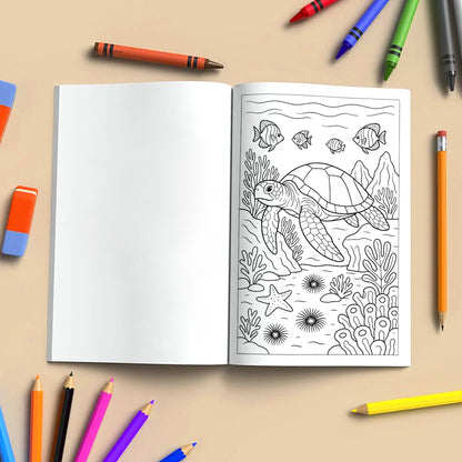 Hawaii Sea Life Journeys Coloring Pages – 48 Tropical Ocean Animal Designs - For Kids