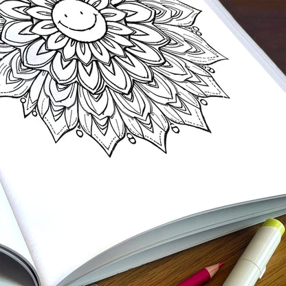 Emotional Mandalas – Mandala Coloring Pages – 48 Pages – Joy, Calm, Gratitude & Reflective Patterns – For Adults