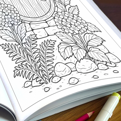 Secret Garden Doors Coloring Pages for Kids – 48 Magical Door Scenes
