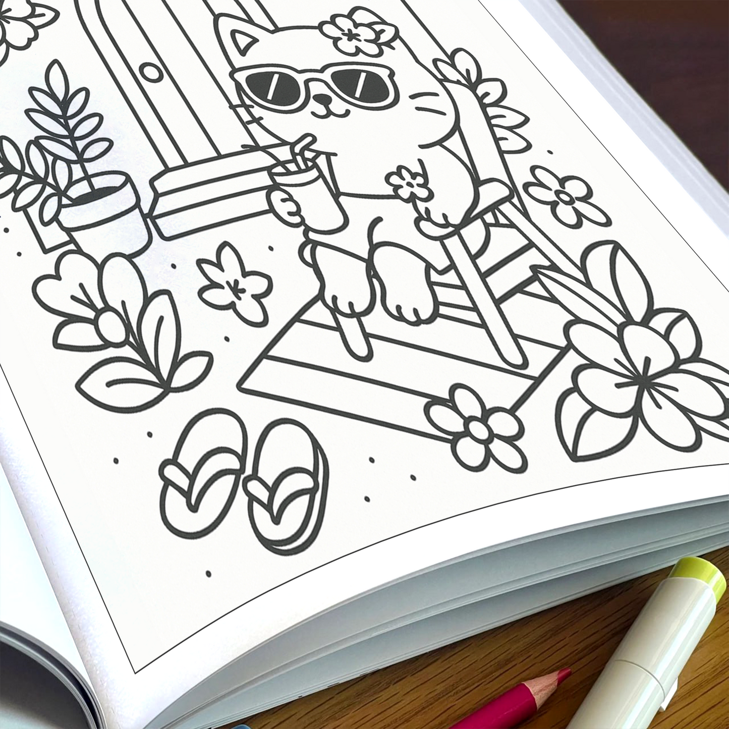 Beach Day Kitty Coloring Pages – 48 Cute & Fun Designs for Kids