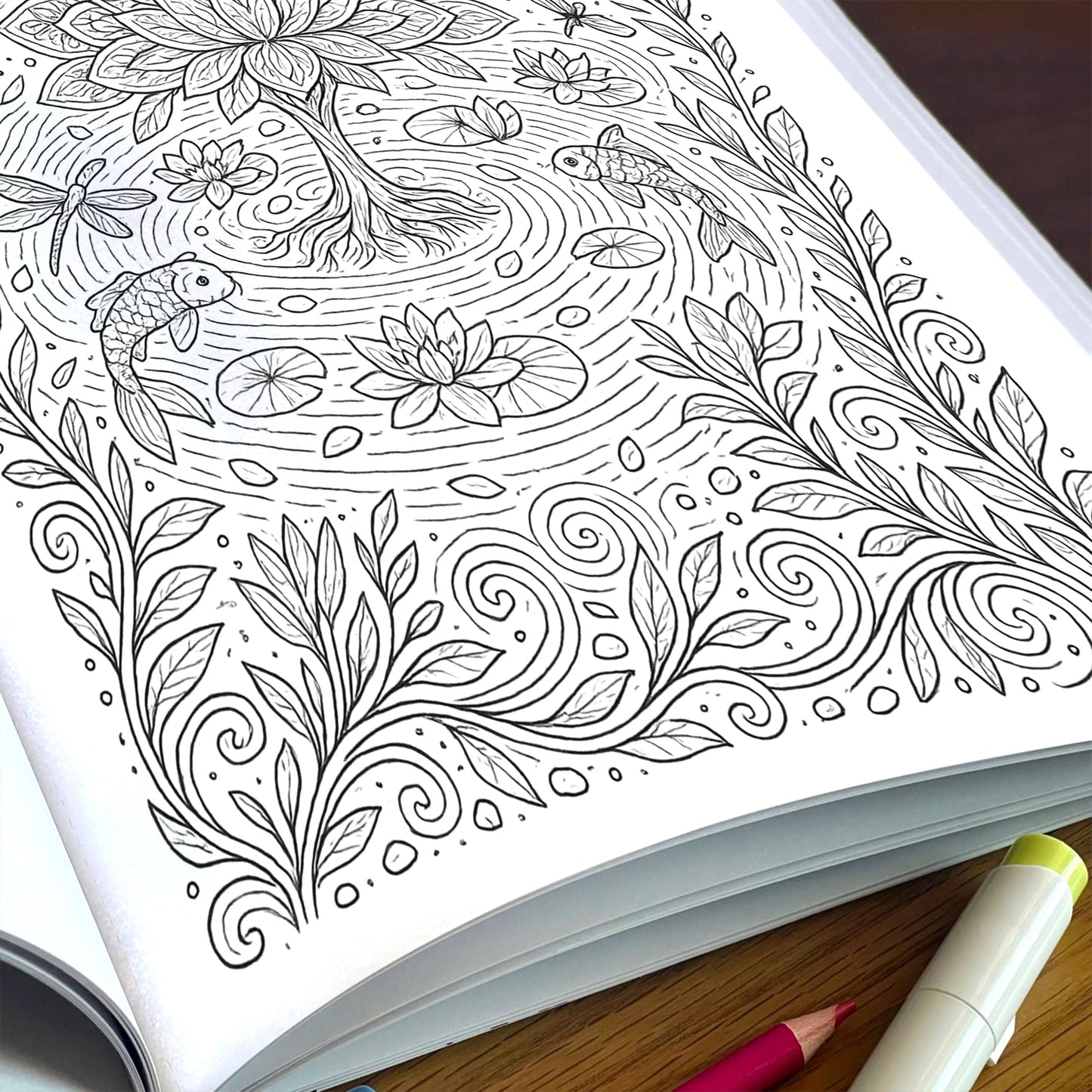 Enchanted Realms Mandalas Coloring Pages – 48 Fantasy Designs of Sacred Nature - For Adults