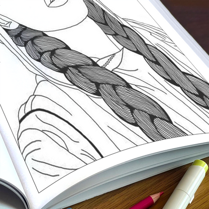 Beautiful Brown Girls Coloring Pages – 48 Elegant Designs for Adults