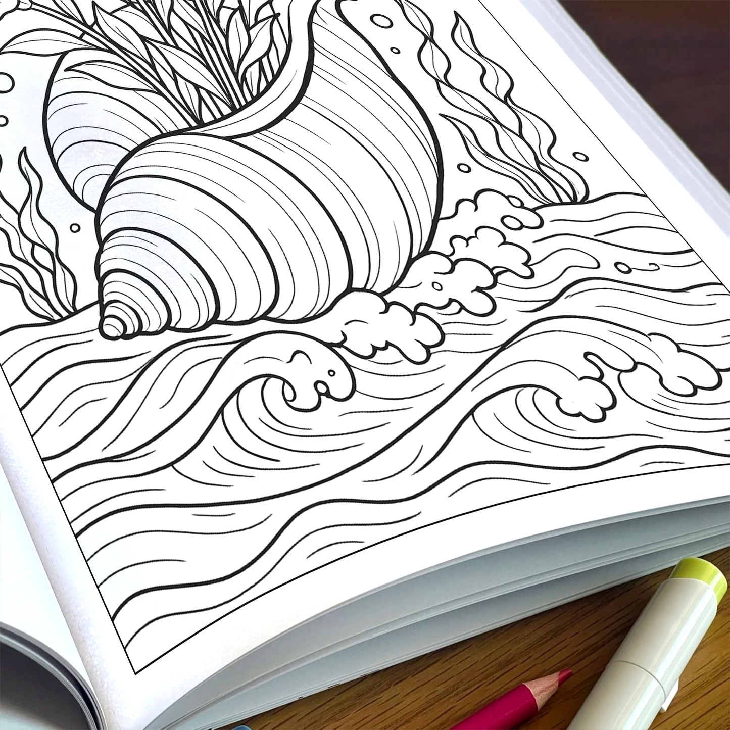 Seashell Blooms – Coloring Pages – 48 Ocean-Inspired Floral Designs – For Kids And Adults