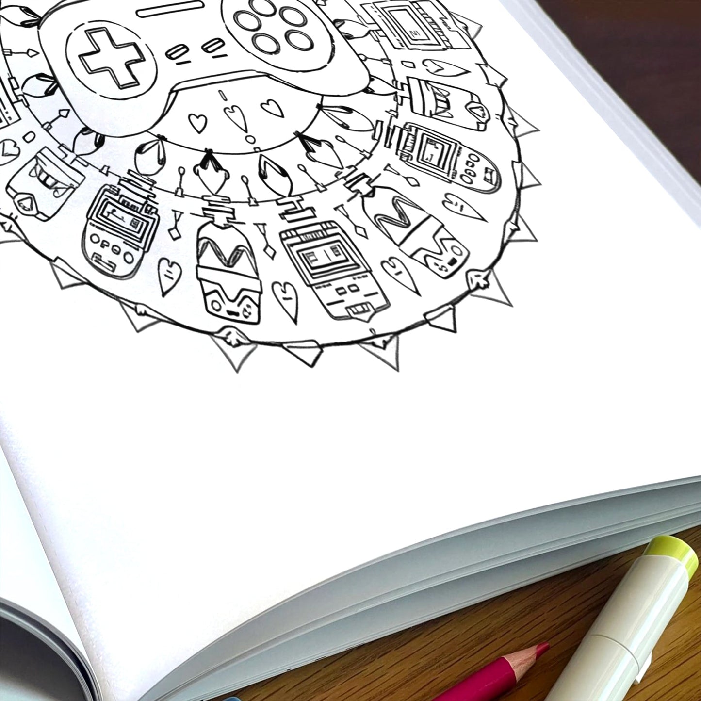 Gamer Mandalas – Mandala Coloring Pages – 48 Pages – Controllers, Pixels, Retro Symbols & Game Vibes – For Teens and Adults