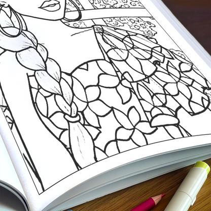 Black and Beautiful Coloring Pages – 48 Empowering Designs for Adults