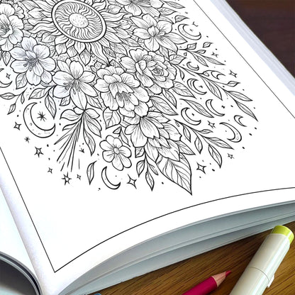 Mystical Nature Mandalas Coloring Pages – 48 Intricate Designs of Forests, Oceans, Crystals & Cosmos for Adults