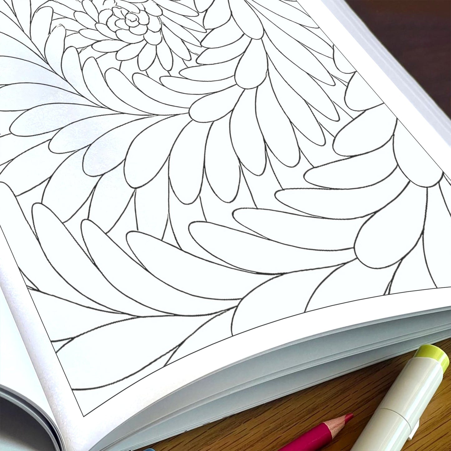 Zen Daisies Spiral – Flower Coloring Pages – 48 Pages – Meditative, Botanical, Mindful Patterns – For Adults