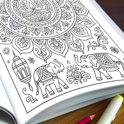 Cultural Mandala Journeys Coloring Pages – 48 Festive and Symbolic Designs for Adults